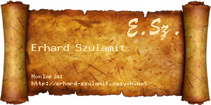 Erhard Szulamit névjegykártya